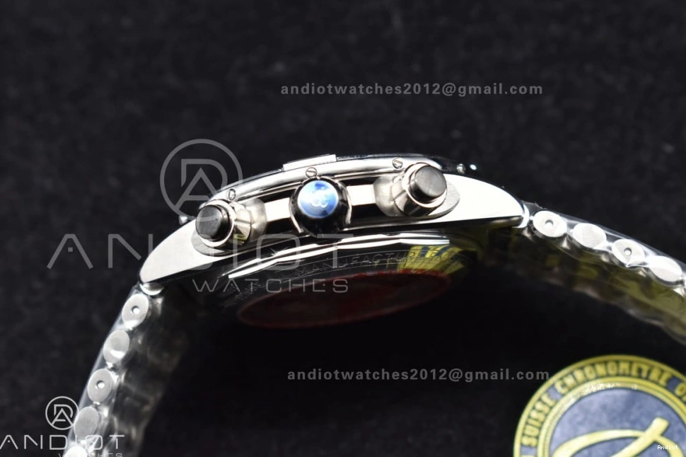 Bracelet SS 44mm Best B01 SS Dial A7750 BLSF Edition Black on 1:1 Chronomat 1123